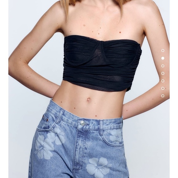 Zara | Tops | Zara Tulle Corset Top | Poshmark